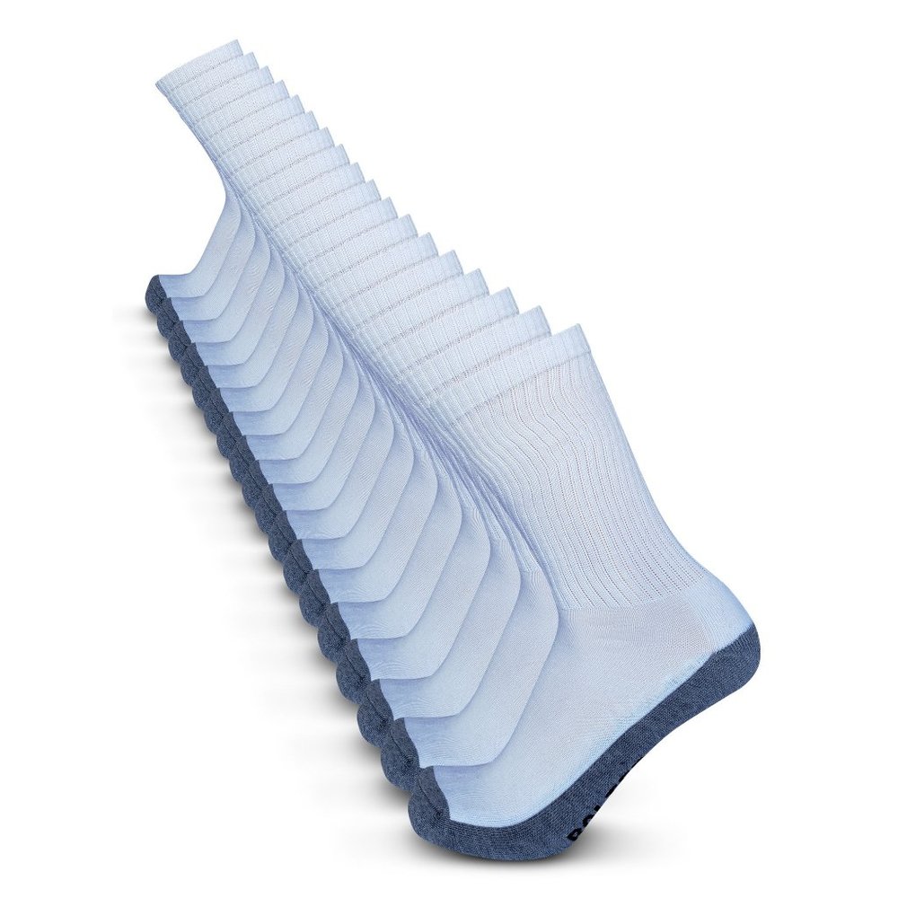 18-Pack Men's Synthetic Crew Socks Mid-Weight S11 White size: 9-12 New NWB